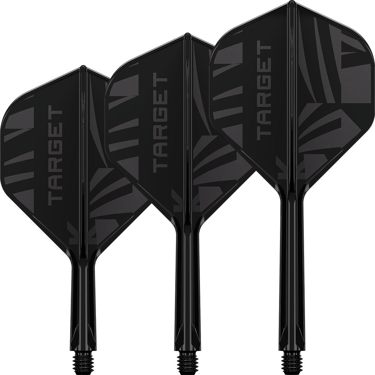 Target Printed Black K-Flex Integrated Flights & Shafts No2