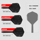 Target  Printed Black K-Flex Integrated Flights & Shafts No6