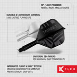 Target  Printed Black K-Flex Integrated Flights & Shafts No6