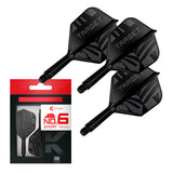 Target  Printed Black K-Flex Integrated Flights & Shafts No6