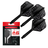Target  Printed Black K-Flex Integrated Flights & Shafts No6