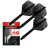 Target  Printed Black K-Flex Integrated Flights & Shafts No6