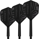 Target  Printed Black K-Flex Integrated Flights & Shafts No6