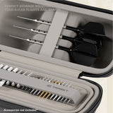Target BOA Case Grey image showing the inside of the case with storage compartments and the amount of space inside the case