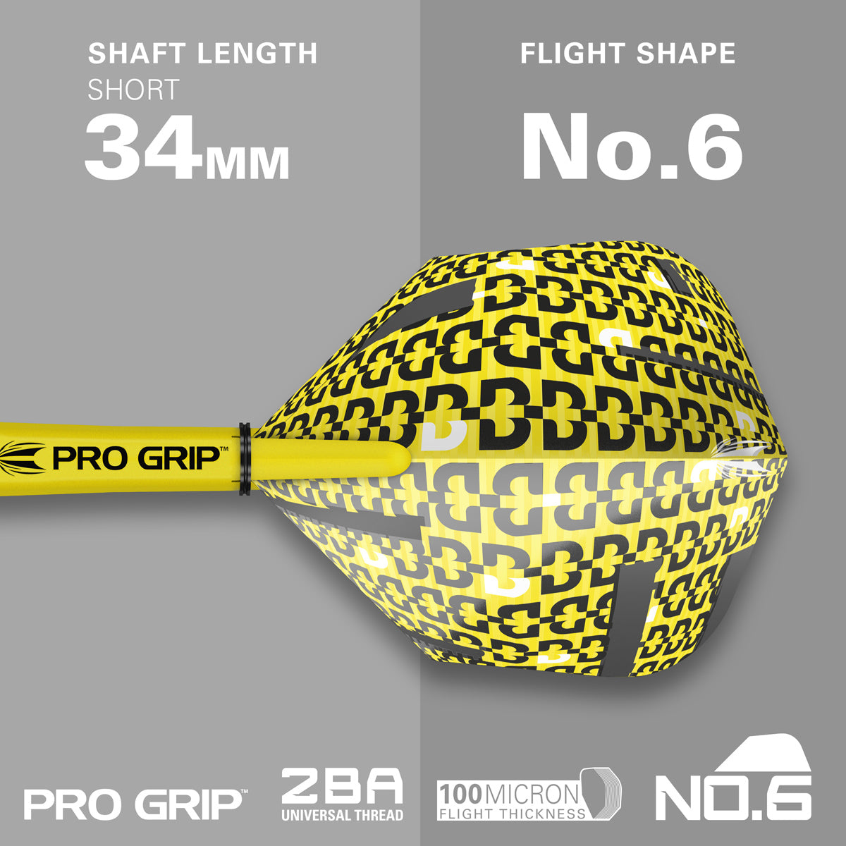 Bolide 02 SP Steel Tip Darts showing the included flight shape and shaft setup supplied with the darts