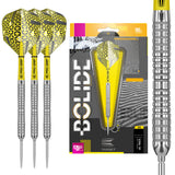 Bolide 04 SP Steel Tip Darts main product image showing the darts, packaging, flights, shafts, and included accessories