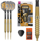 Bolide Envy 02 SP Steel Tip Darts main product image showing the darts, packaging, flights, shafts, and included accessories
