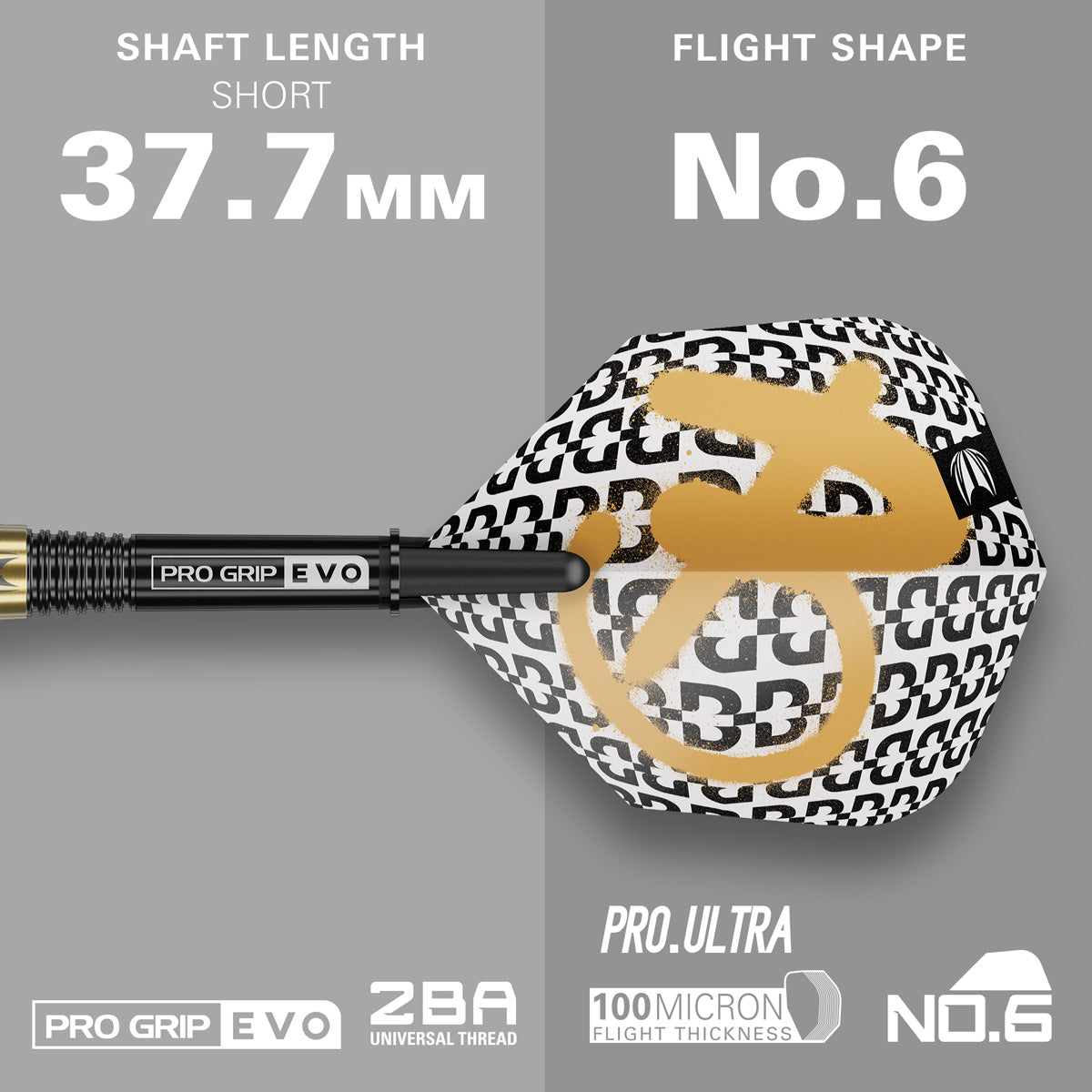 Bolide Envy 10 darts flight and shaft specifications image displaying the included setup configuration