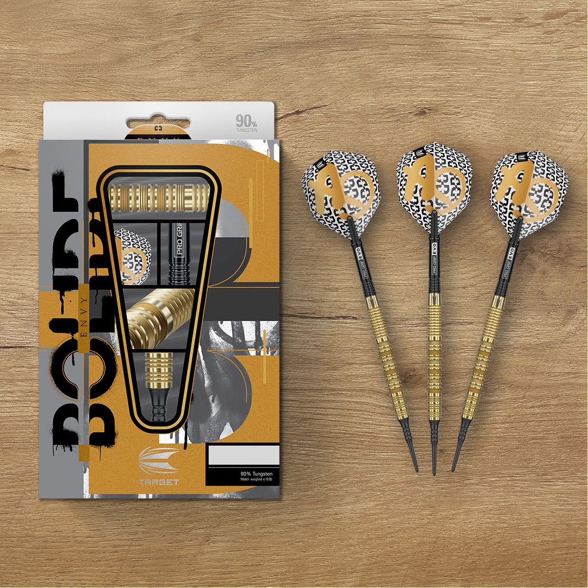 Bolide Envy 10 darts lifestyle image featuring a premium electronic darts setup and modern playing environment