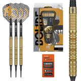 Bolide Envy 10 Soft Tip Darts main product image showing the darts, packaging, flights, shafts, and included accessories