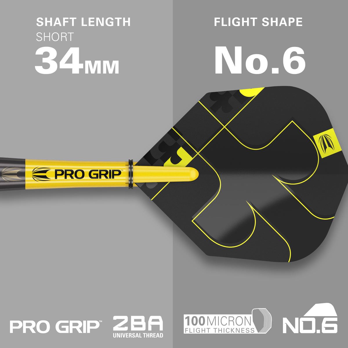 Bolide Void 01 SP Steel Tip Darts showing the included flight shape and shaft setup supplied with the darts