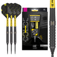 Bolide Void 02 90% Tungsten SP Steel Tip Darts main product image showing the darts, presentation box, flights, shafts, and included accessories