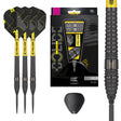 Bolide Void 03 SP Steel Tip Darts main product image showing the darts, presentation box, flights, shafts, and supplied accessories
