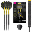 Bolide Void 04 SP Steel Tip Darts main product image showing the darts, presentation box, flights, shafts, and supplied accessories