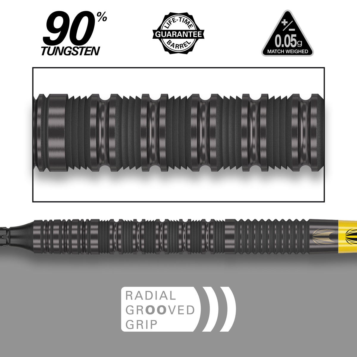 Bolide Void 10 barrel specifications image displaying the grip profile