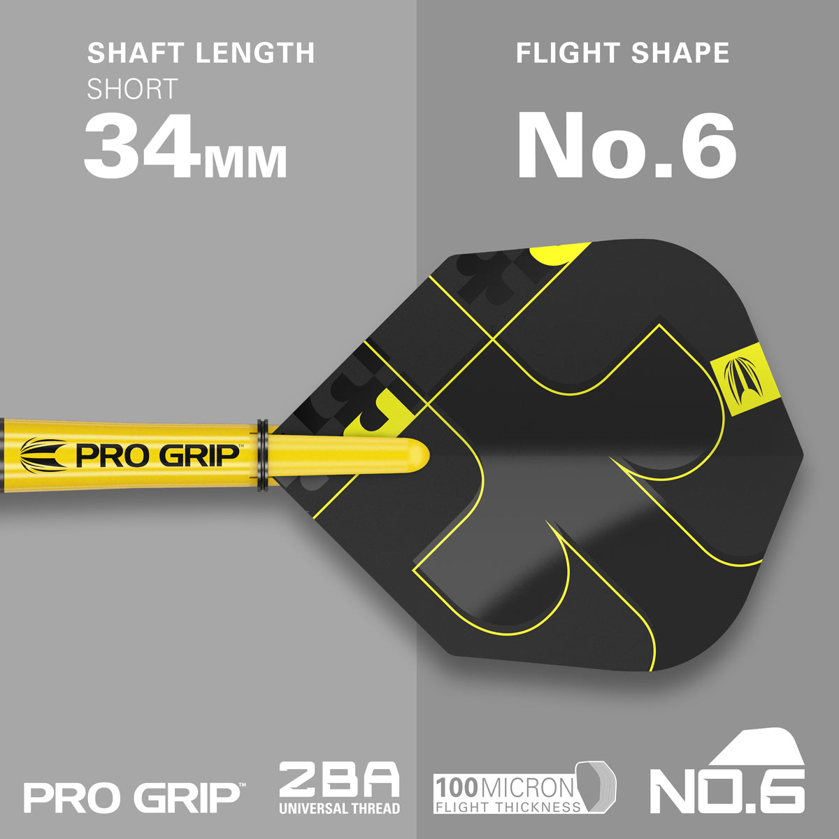 Bolide Void 10 darts flight and shaft specifications image displaying the included setup configuration