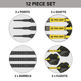 Bolide Void 10 Soft Tip Darts contents image displaying everything included inside the box