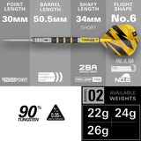 Target Buzz 02 Swiss Point 90% Tungsten Steel Tip Darts