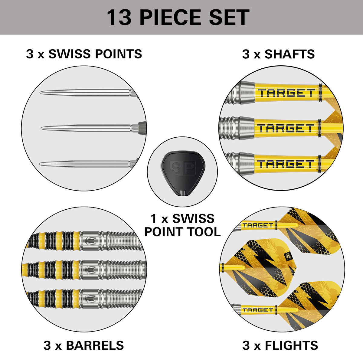 Target Buzz 03 Swiss Point 90% Tungsten Steel Tip Darts
