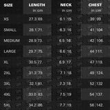 Target Chris Dobey 2025 Playing Shirt sizing guide image showing available measurements and fit information