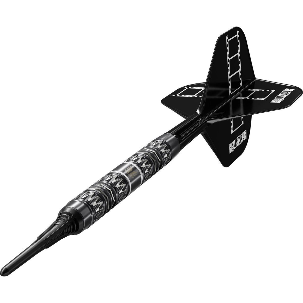 Chris Dobey 95K Soft Tip Darts close up image highlighting the barrel grip texture and precision machining detail