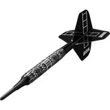 Chris Dobey 95K Soft Tip Darts close up image highlighting the barrel grip texture and precision machining detail