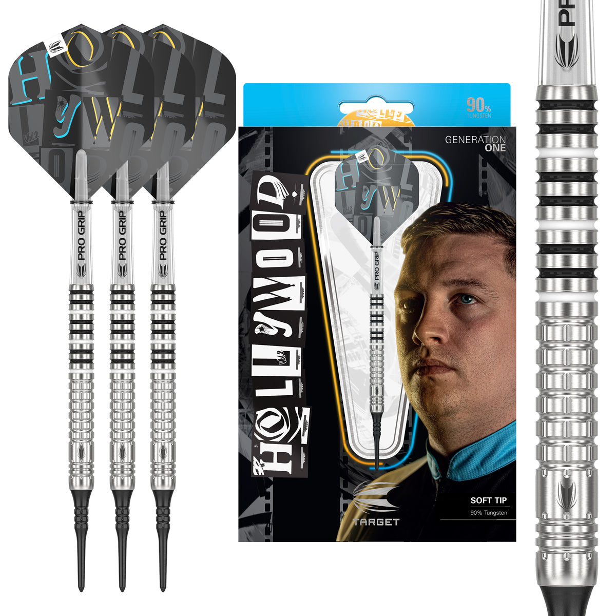 Chris Dobey G1 90% Tungsten Soft Tip Darts by Target – Double Top