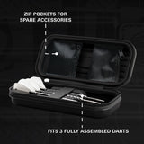 Target Chris Dobey Takoma Ghost Dart Case image showing the inside of the case with storage compartments and layout