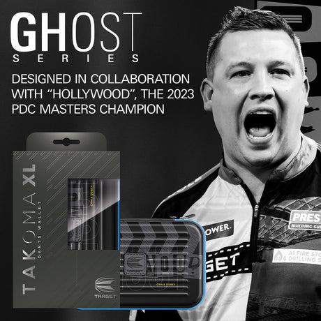Target Chris Dobey Takoma Ghost XL Dart Case outer box image showing the retail packaging and branding
