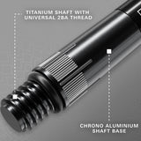 Chrono Titanium Dart Stems Shafts thread detail image showing the connection and fitment system