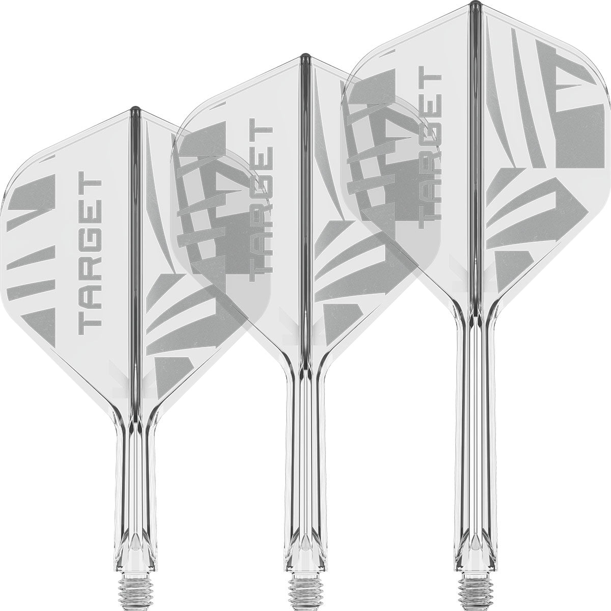 Target Printed Clear K-Flex Integrated Flights & Shafts No2