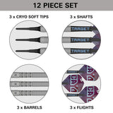 Cryo 11 Soft Tip Darts contents image displaying everything included inside the box