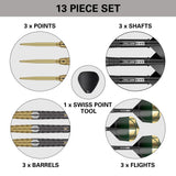 Cult Envy 01 Steel Tip Darts contents image displaying everything included inside the box