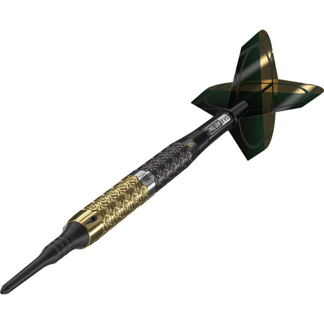 Cult Envy 10 Soft Tip Darts close up image highlighting the barrel grip texture and precision machining detail
