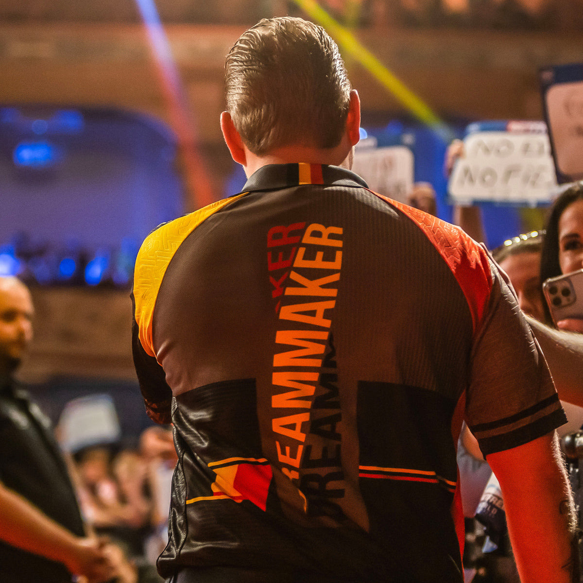 Target Dimitri Van Den Bergh 2025 Playing Shirt action image showing Dimitri Van Den Bergh wearing the shirt during competition or match play.
