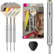 Dimitri van den Bergh G2 SP Steel Tip Darts main product image showing the darts, presentation box, flights, shafts, and supplied accessories