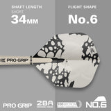 EXO 01 SP Steel Tip Darts showing the included flight shape and shaft setup supplied with the darts