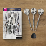 EXO 01 SP Steel Tip Darts lifestyle image featuring the darts in a premium modern playing setup