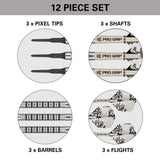 EXO 10 Soft Tip Darts contents image displaying everything included inside the box