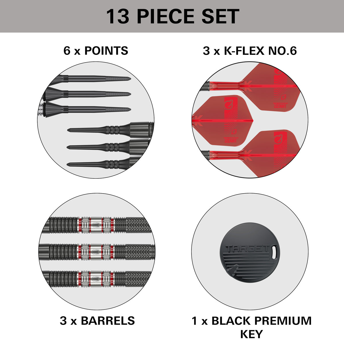 Gabriel Clemens 95K 95% Tungsten Soft Tip Darts by Target – Double