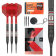 Gabriel Clemens 95K SP Steel Tip Darts main product image showing the darts, packaging, flights, shafts, and included accessories