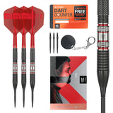 Gabriel Clemens 95K SP Steel Tip Darts main product image showing the darts, packaging, flights, shafts, and included accessories