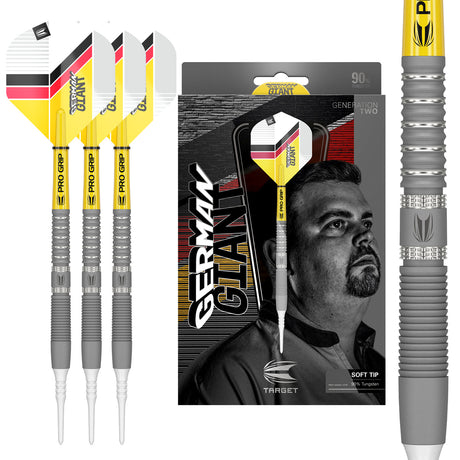 Gabriel Clemens G2 Soft Tip Darts main product image showing the darts, packaging, flights, shafts, and included accessories