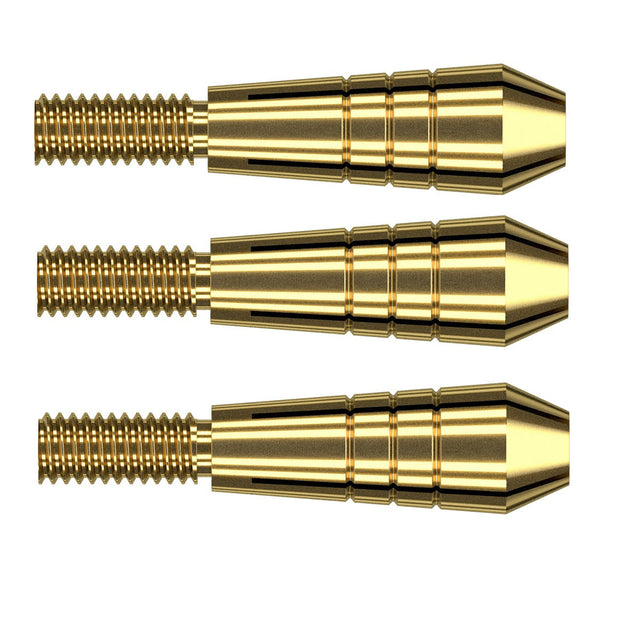 Gold Tops for Heli Ti Taylor Raymond Van Barneveld Dart Stems Shafts main product image showing the replacement tops, packaging, and included contents