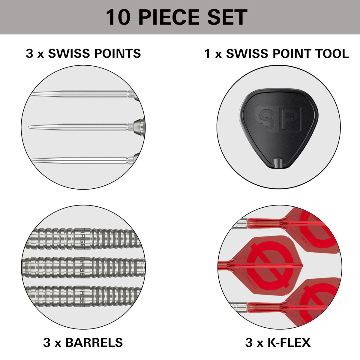 Target Group O 01 Swiss Point 50% Tungsten Steel Tip Darts