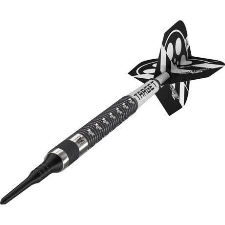 Hollywood Action Soft Tip Darts close up image highlighting the barrel grip texture and precision machining detail
