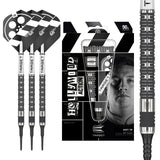 Hollywood Action Soft Tip Darts main product image showing the darts, packaging, flights, shafts, and included accessories