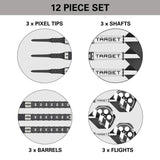Hollywood Action Soft Tip Darts contents image displaying everything included inside the box
