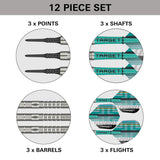 Hydro 12 Soft Tip Darts contents image displaying everything included inside the box
