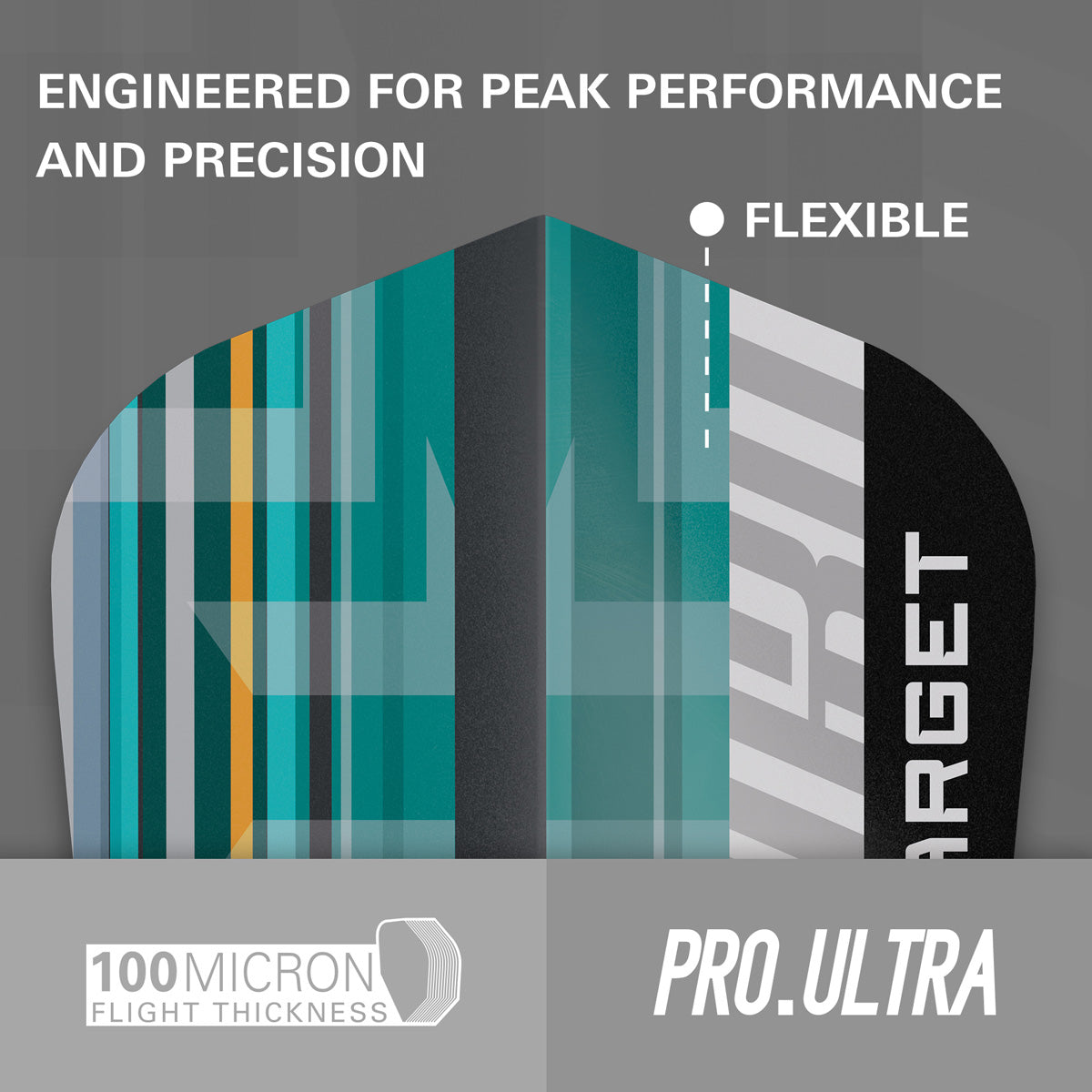 Target Hydro Pro Ultra Dart Flights (3 Sets) image highlighting the Pro.Ultra flight range and key performance features.